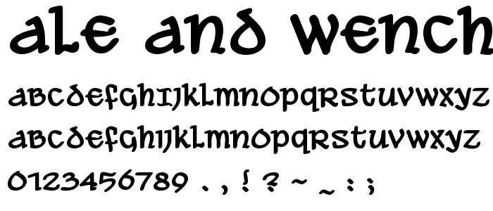 Ale and Wenches BB Bold font